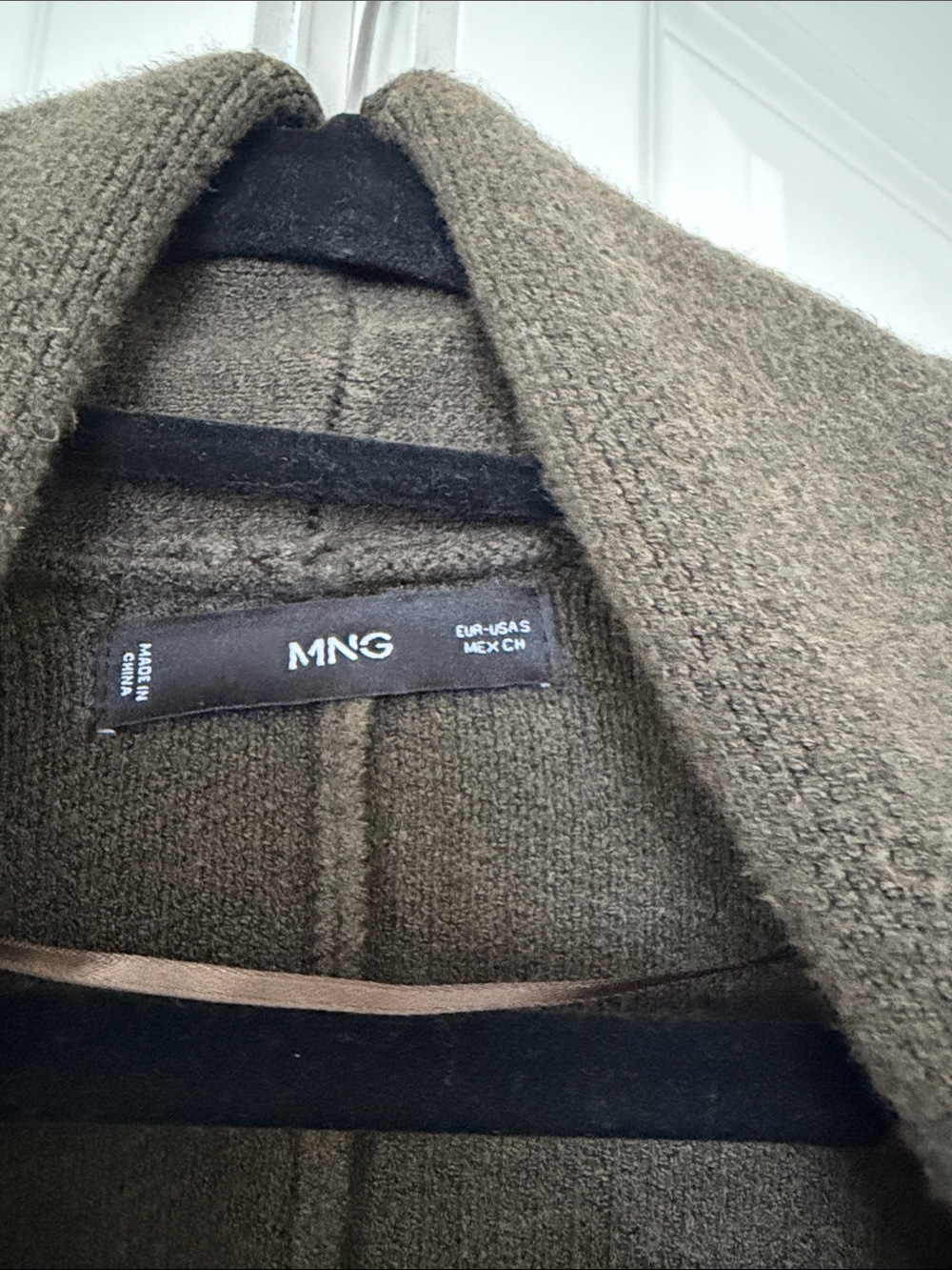 Mango Olive Open-Front Long Coatigan - Picture 2 of 2